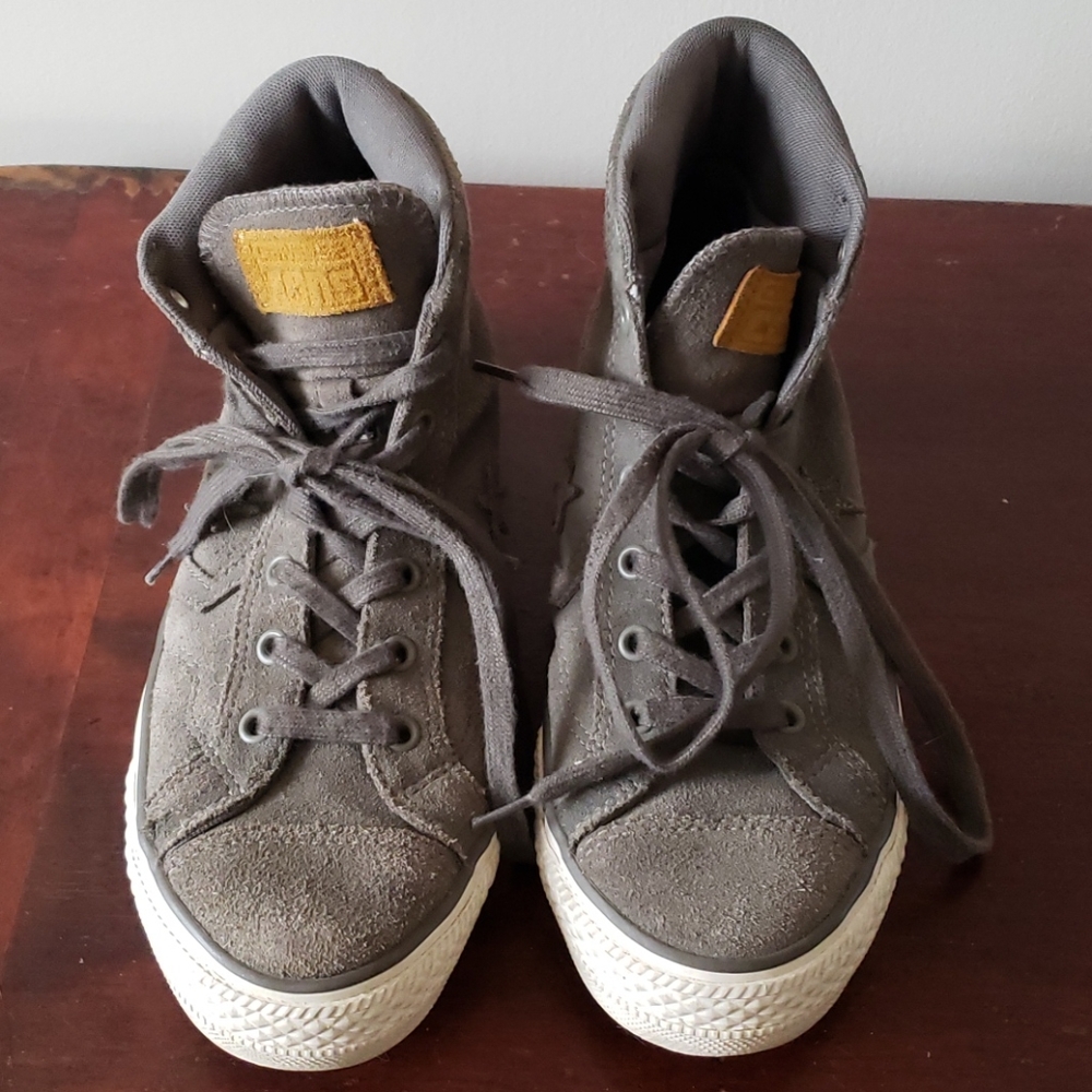 Converse Gray Suede Leather Unisex W8 M6